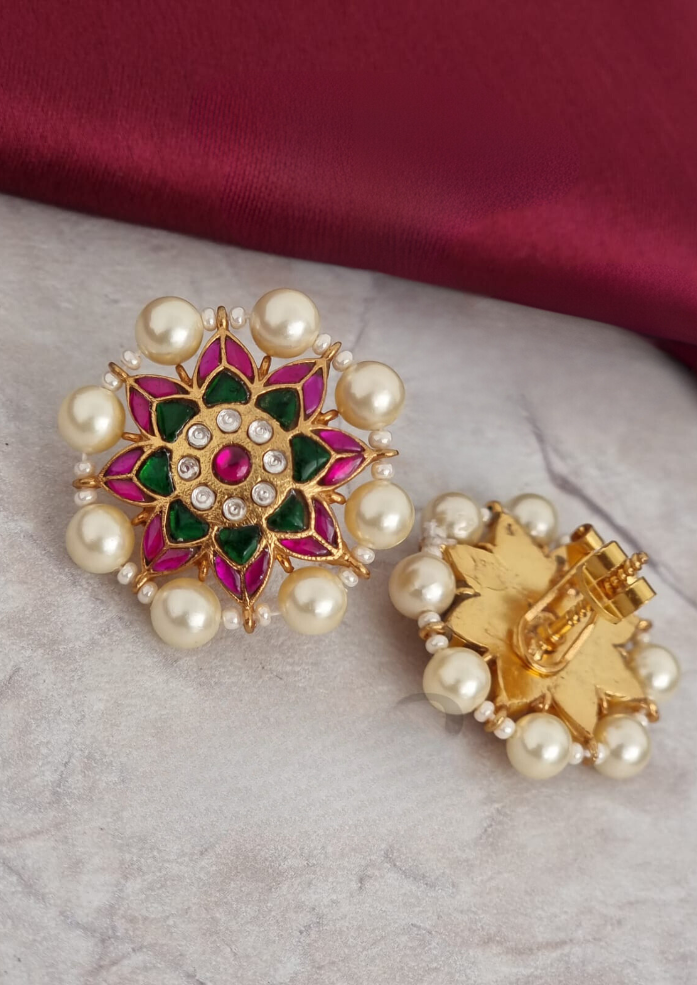 Jadau kundan earrings