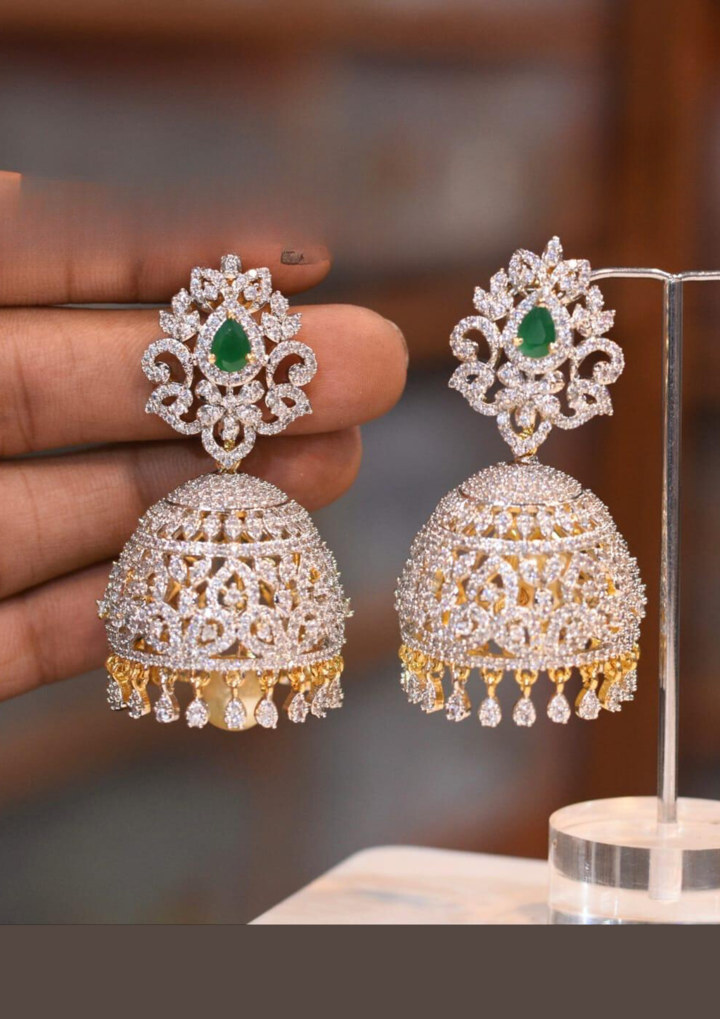 American diamond earrings