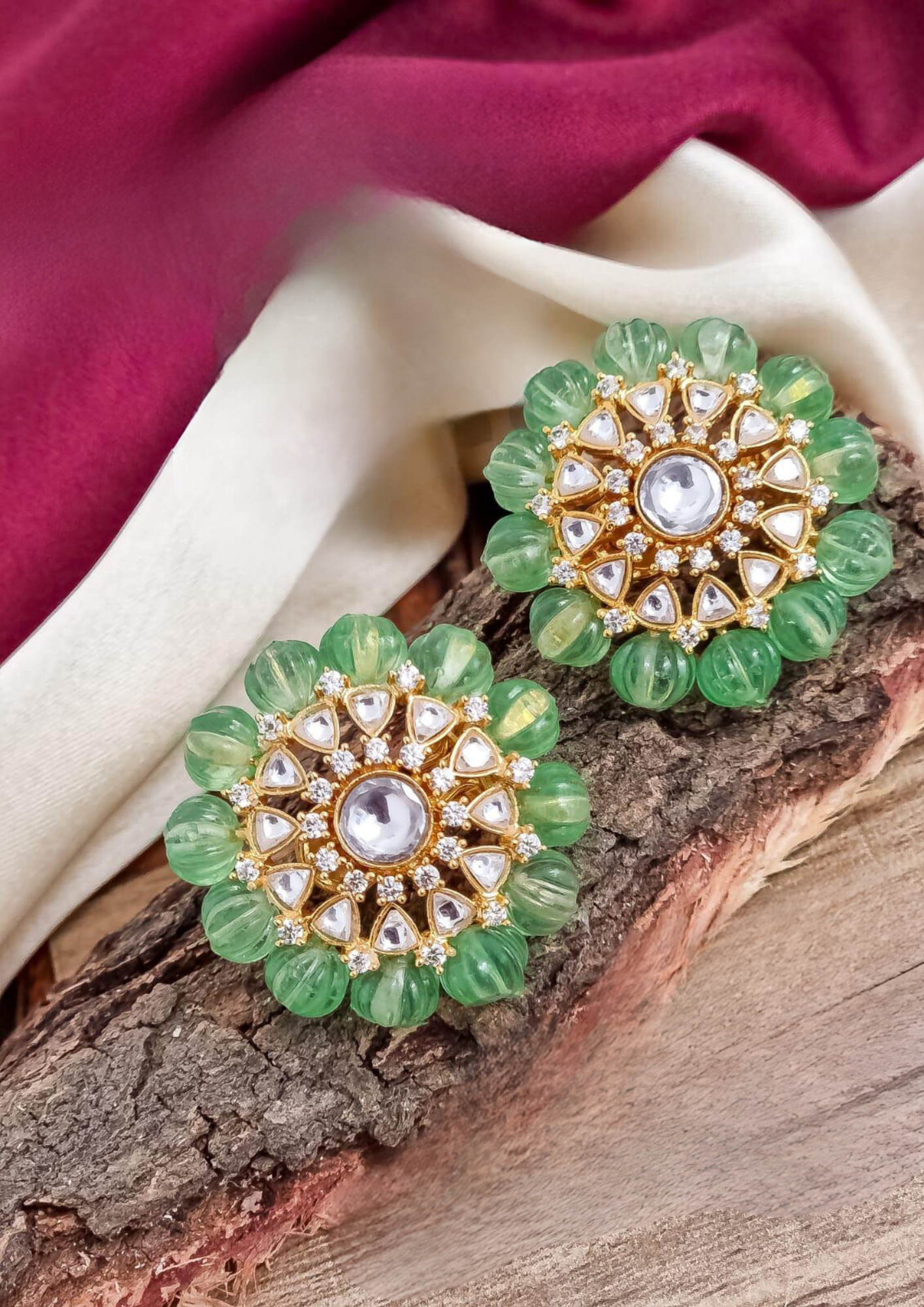 Jadau kundan earrings
