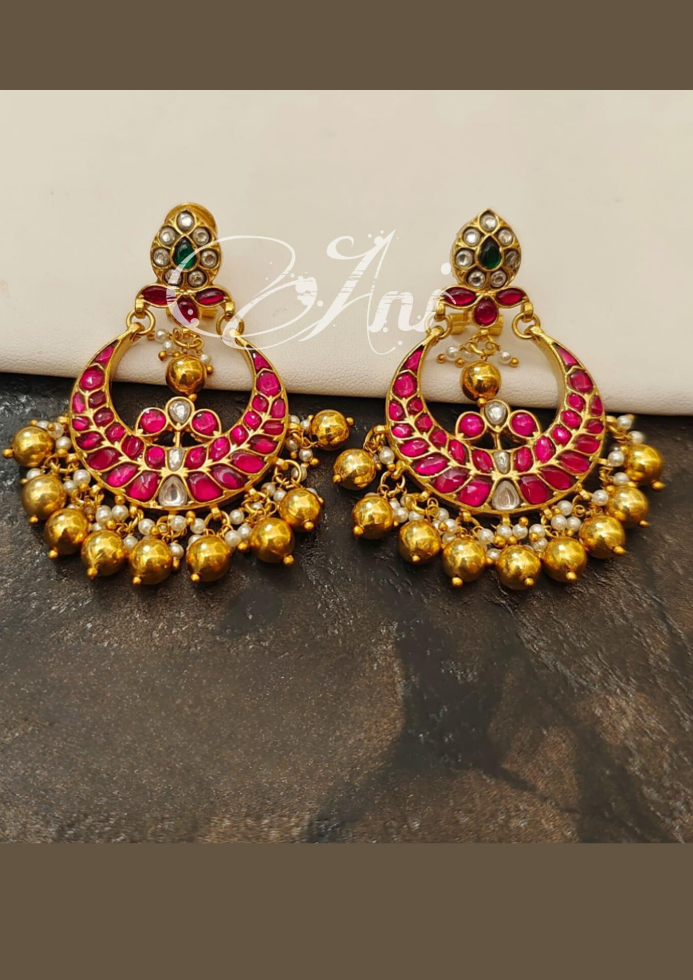 Jadau kundan earrings