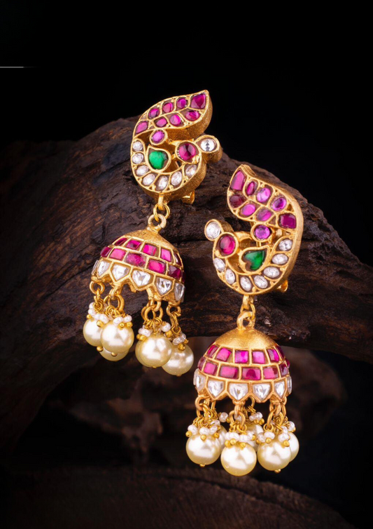 Jadau kundan earrings